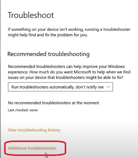 additional Troubleshooters